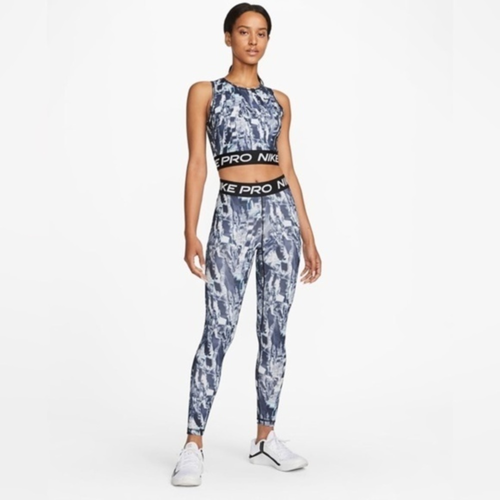 Nike Pro Women's Mid-Rise Allover Print Training Leggings 1X NWT